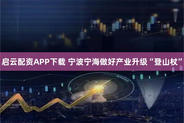 启云配资APP下载 宁波宁海做好产业升级“登山杖”